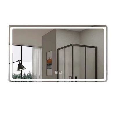 Quadratische Wand LED-Badezimmerspiegel mit Lichtern 3000-6000K Dimming Anti-Fog