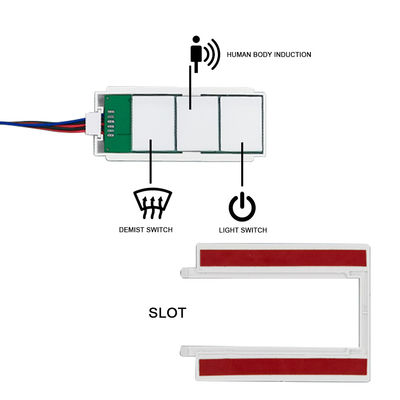 60W 5A DC12V Einfarbiger Doppel-Touch-Sensorschalter für Spiegelradar Induktive LED