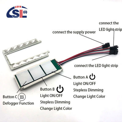 60W 5A DC12V Einfarbiger Doppel-Touch-Sensorschalter für Spiegelradar Induktive LED