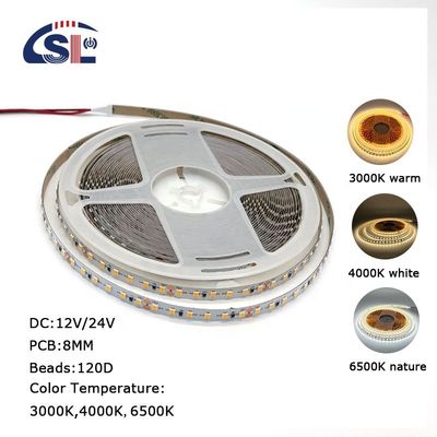 DC12V SMD2835 Elektroplatten-PCB 120Ds 5mm Ra 80 LED-Lichtstreifen für Wohnzwecke