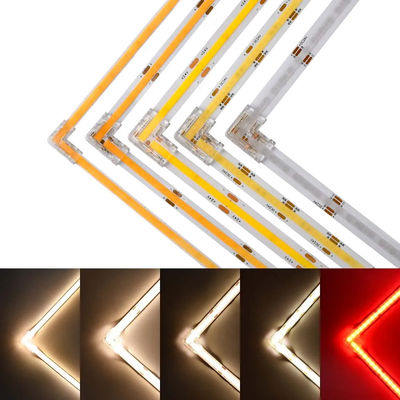 90 Grad L-Form Kristallschnalle für COB LED-Streifenanschluss nahtlos 2/3-Pin 5/8/10mm