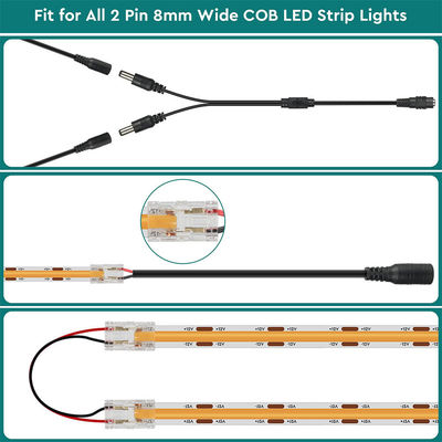DIY Heimbeleuchtung Kunststoff 8mm 2 Pin SMD Cob Led Strip Connector für modernes Design