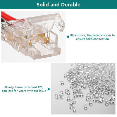 DIY Heimbeleuchtung Kunststoff 8mm 2 Pin SMD Cob Led Strip Connector für modernes Design