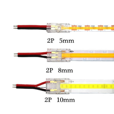 Wasserdichte IP20 COB LED-Streifenanschlüsse für 8 mm 10 mm Streifen-zu-Streifen L-förmige Kunststoffe