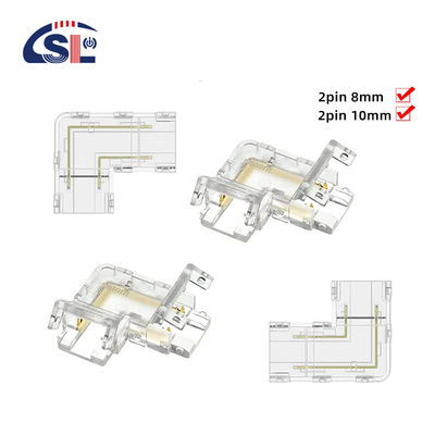 5mm 8mm 10mm LED-Streifenanschluss L-Form Doppel-End-Einfach-End-Transparent Wiederverwendbar IP20