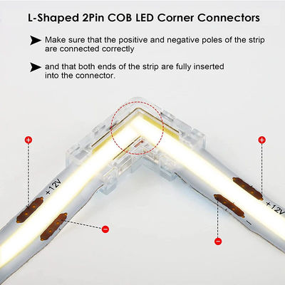 5mm 8mm 10mm LED-Streifenanschluss L-Form Doppel-End-Einfach-End-Transparent Wiederverwendbar IP20