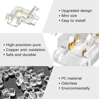 5mm 8mm 10mm LED-Streifenanschluss L-Form Doppel-End-Einfach-End-Transparent Wiederverwendbar IP20