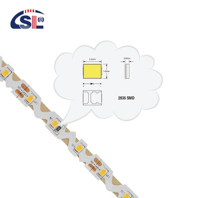 Energieeinsparung 3-LED-Streifen 12V 24V mit CE ROSH 60PCS/M SMD 2835 Flexibles Seillicht