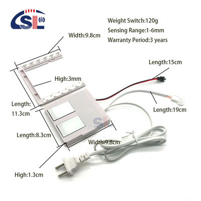 110V 240VAC Doppel-Taste Badezimmer Led-Beleuchtung Einfarbig/Dreifarbig Ein-/Aus-Dimmer-Touch-Sensor-Schalter