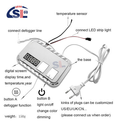 Smart Double Button Touch Sensor Switch mit Zeit- und Temperatur-Ausgangsspannung DC12V