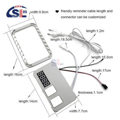 Smart Double Button Touch Sensor Switch mit Zeit- und Temperatur-Ausgangsspannung DC12V