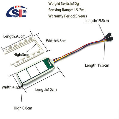 DC 12V 5A 60W Drei-Taste-Touch-Sensor-Schalter für integrierte Spiegel-Radar-Induktiv