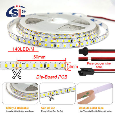 Sensorsteuerung DC12V 24V SMD2835 140D 8mm 4000K Ra70 LED-Lichtstreifen für Badezimmer Spiegel