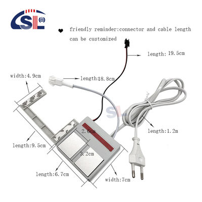 12W Kleine Doppeltasten Dimmer Touch Sensor Schalter für Bad Spiegel Defogger Max. 1A