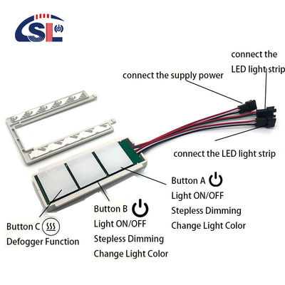 DC12V 12W Split Drei-Taste-Stepless Dimming Touch-Sensor für Badezimmer Led-Spiegel