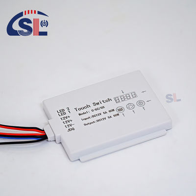 angepasste DC12V SL Split Triple Button Triple Color Touch Sensor Switch Radar Zeit Temperatur Anzeige Bildschirm mit Halterung Smart Mirrors