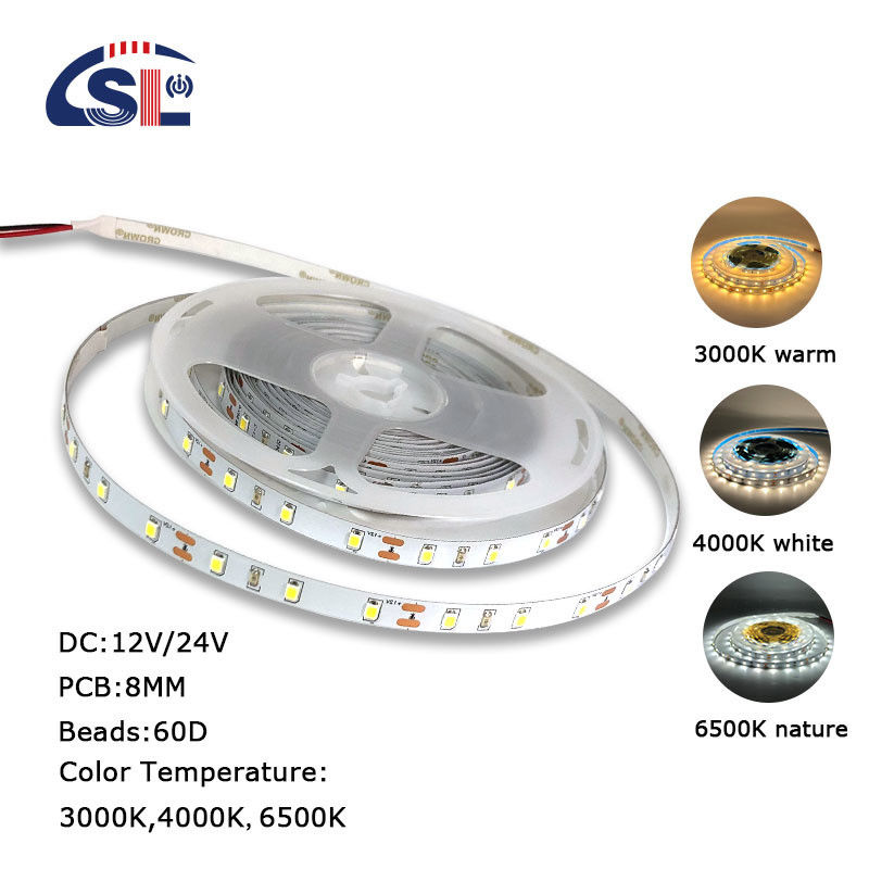 3- DC12V24V 60Leds 8mm10mm 3000k 4000k 6500k Elektroplatte SMD2835 Led Streifenlicht für Innenarchitektur