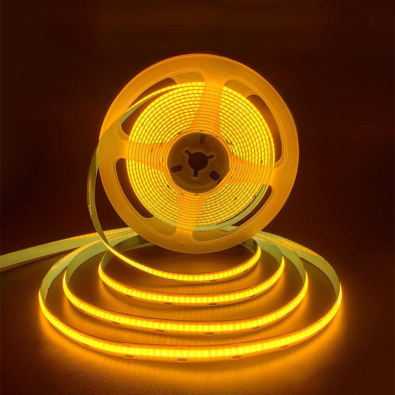 384 Chips/m COB High Lumen DC12V24V Warm 3000K Led Streifenlicht für TV-Hintergrundbeleuchtung