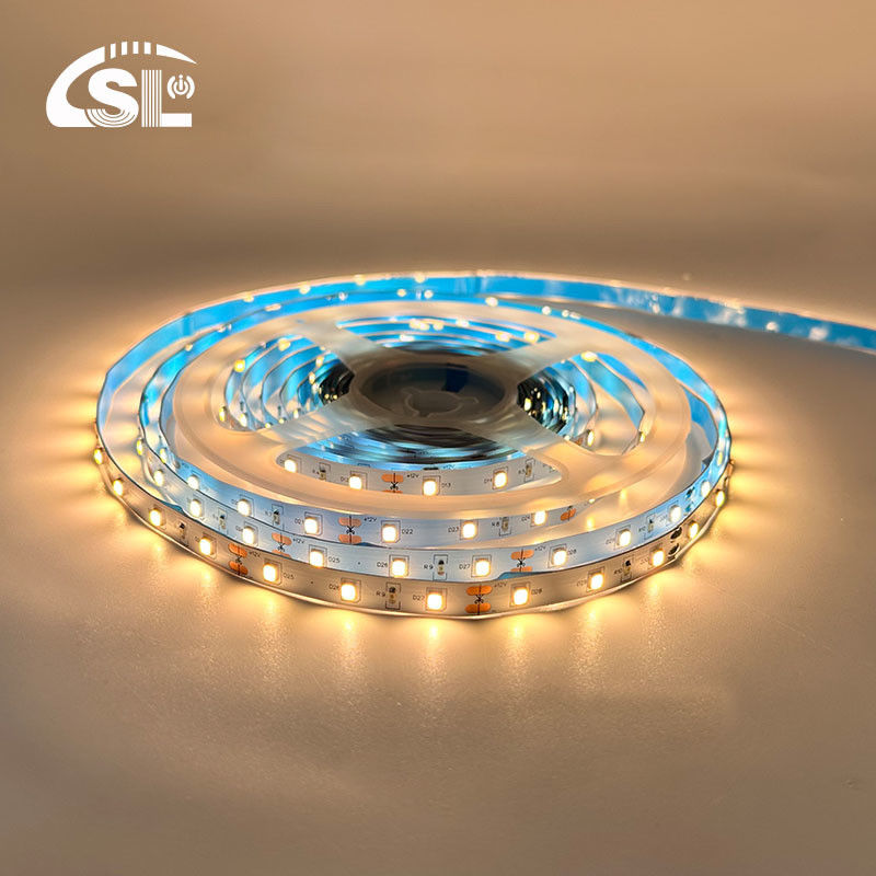 12V 60LEDs/m 2700K-3000K Einfarbige SMD 2835 Warme weiße LED-Hintergrundbeleuchtung Streifenlicht