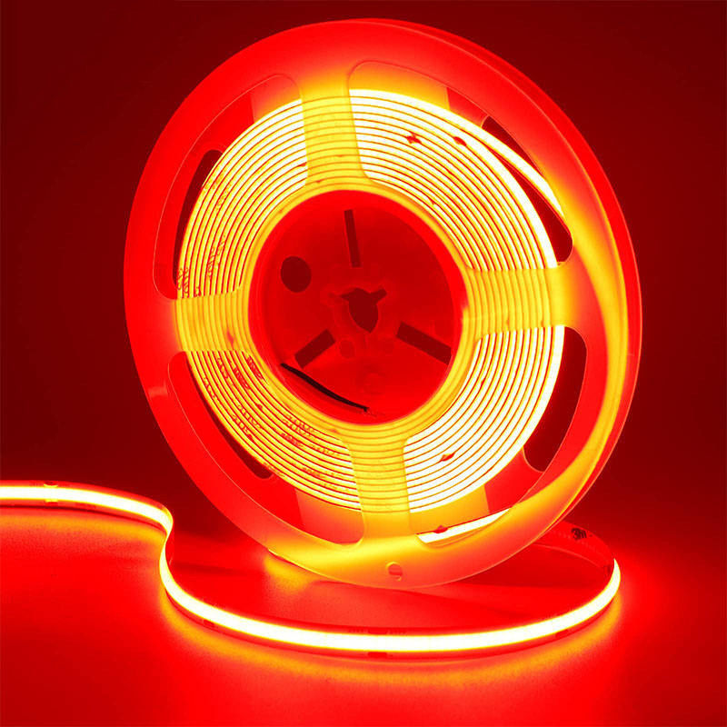 COB LED Streifenlicht IP20 8mm 12V24V 480Leds Rot für Innen- und Außendekoration