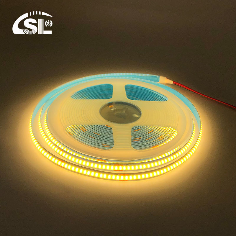 8mm Breite 12V 24V 3000K Warm COB Led Streifenlicht CE RoHs IP20 mit 50000 Stunden Lebensdauer