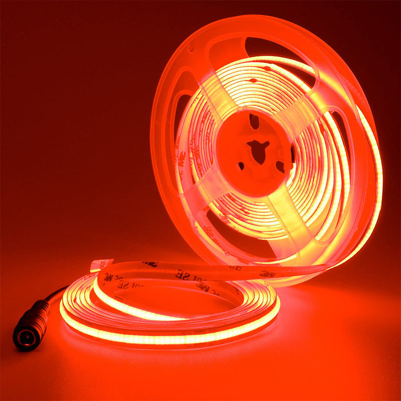 Hotel COB LED Streifenlicht 12V 24V 8mm 10mm 480 LEDs Rot für Innen- und Außendekorationen