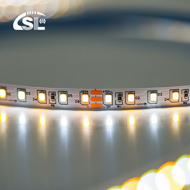 High Lumen 12v24v 8mm 120leds 3000K-6500K CCT Doppelfarbiges Druckschneidebrett SMD2835 LED Streifenlicht