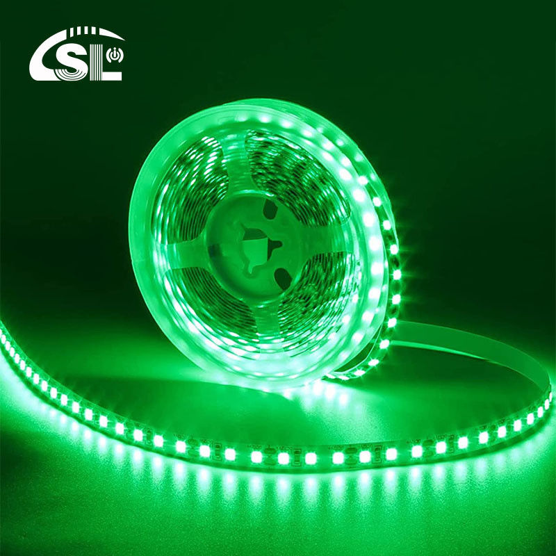 IP20-Bewertung Hohe Helligkeit kundenspezifische 5V 120LEDs Grün Ein Licht Ein Schnitt Elektroplatte SMD2835 LED Streifenlicht