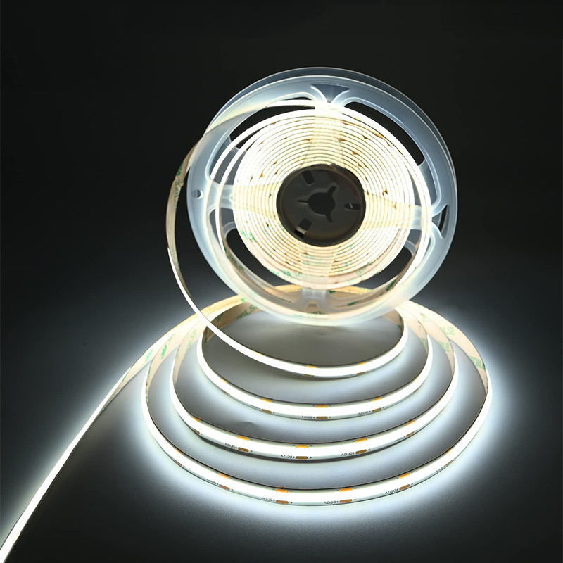 DC 12V24V 8mm10mm Breite 320Leds 6500K Weiß Hohe Helligkeit Flexible COB Led Streifenlicht für Küche Wohnzimmer