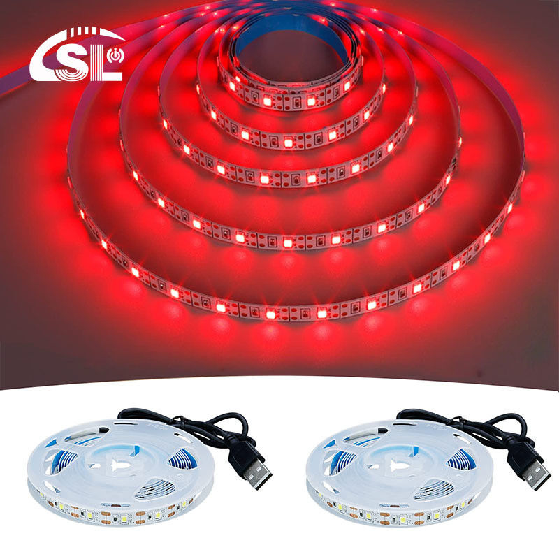 120 LEDs 8mm Rot Ein Licht ein Schnitt Elektroplatte flexibel SMD2835 Led Streifenlicht 5v