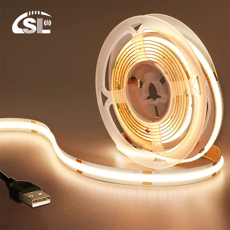 DC 24V wasserdicht 5V 8mm 320leds 1cm One Cut 4000K natürliches flexibles COB LED Streifenlicht