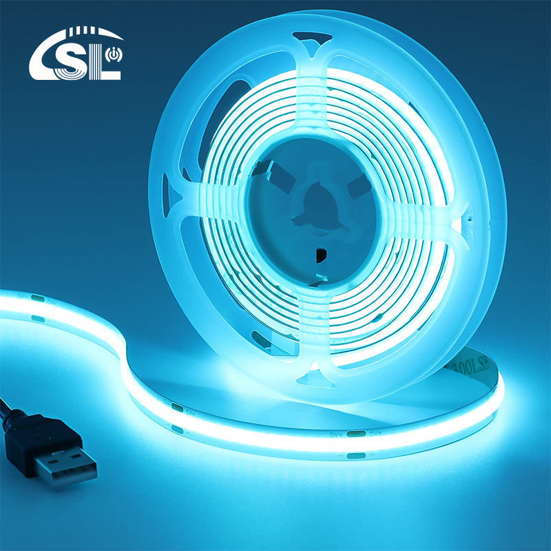 12v24v 8mm 320leds Ice-Blue flexible COB Led Strip Licht für Beleuchtung und Schaltkreisdesign