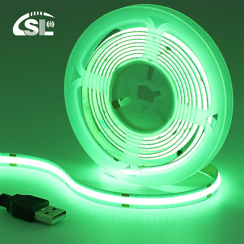 Grüne COB LED Streifenlicht 8mm 320leds 12v24v für Outdoor und Indoor