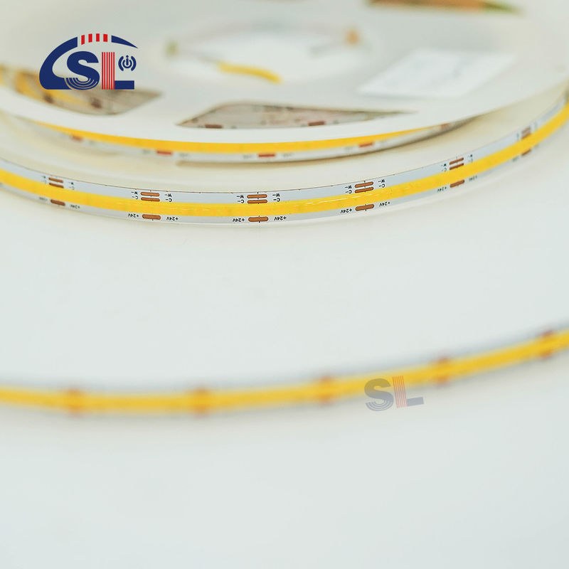Nicht wasserdicht 24v COB 320Ds 8mm Ra 80 CCT Dreifarbiger Cob LED-Lichtstreifen