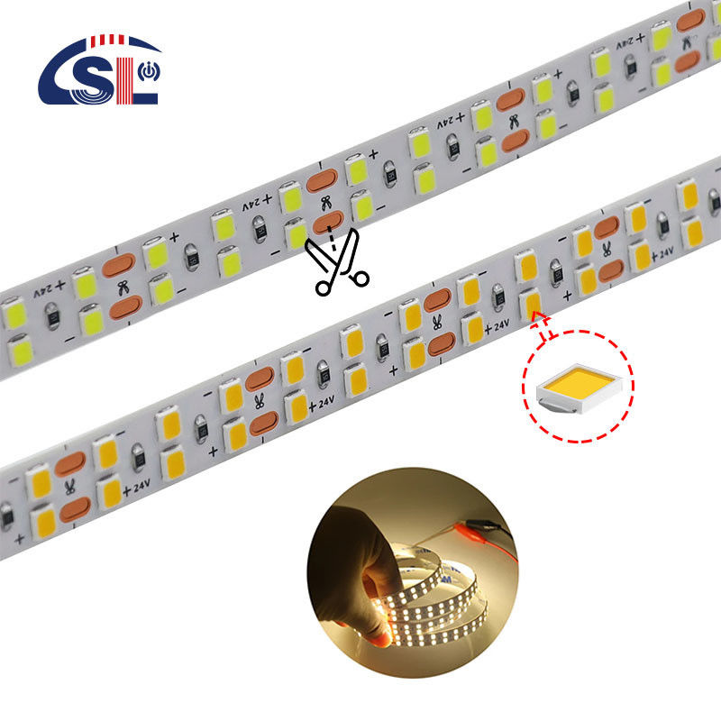 120 LEDs Doppelreihe LED-Streifen für das Hotel Badezimmer Spiegel 12V 5MM 2835 Spiegel Warm Weiß