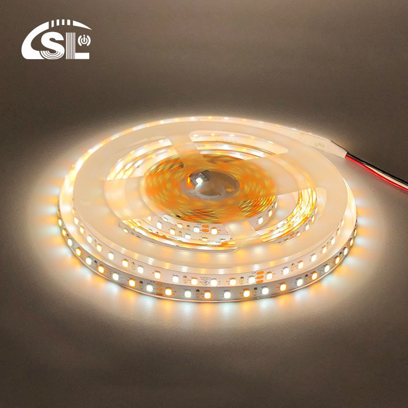CCT Hohe Helligkeit 8mm 120LEDs 3000K-6500K Dual Color SMD2835 LED Streifenlicht mit 3-