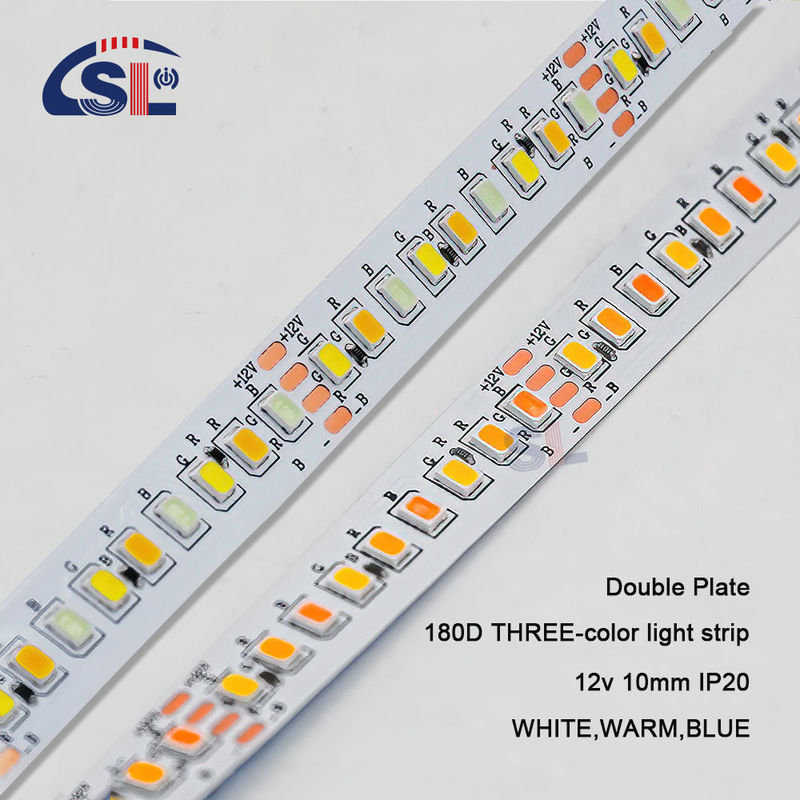 10mm 2835 180D Warm Weiß Blau 12V LED-Beleuchtungsstreifen für Wohnräume Spiegel Badezimmerbeleuchtung