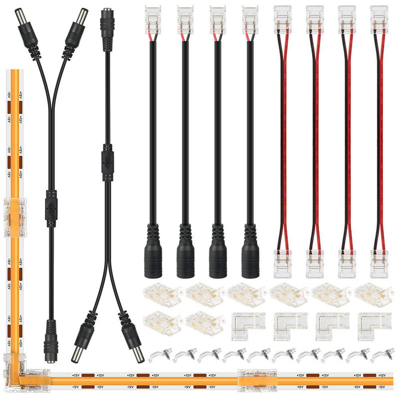 DIY Heimbeleuchtung Kunststoff 8mm 2 Pin SMD Cob Led Strip Connector für modernes Design