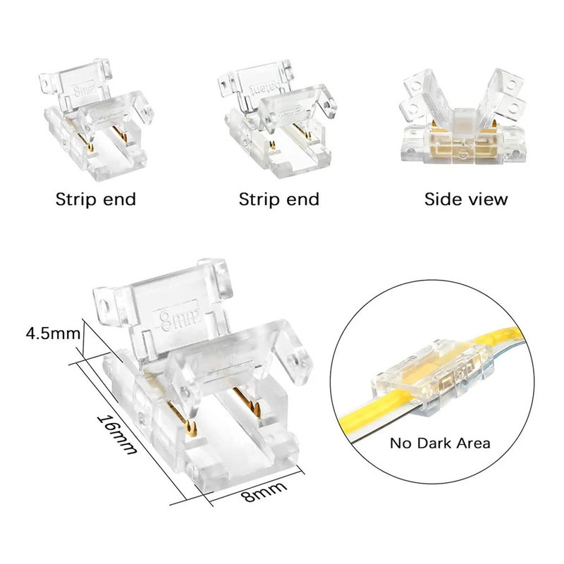 Unbegrenzte LED-Dichtemessung COB LED-Streifen-zu-Draht-Anschlüsse für 5 8 10 mm Verbindung