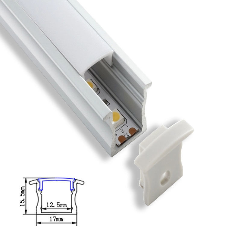 17x8mm Wandmontiertes Flat-LED-Aluminiumprofil für Hausdekoration und Küchenbeleuchtung