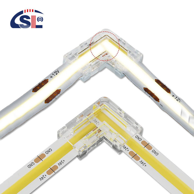 5mm 8mm 10mm LED-Streifenanschluss L-Form Doppel-End-Einfach-End-Transparent Wiederverwendbar IP20