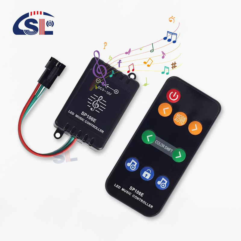WS2811/WS2812B Individuell adressierbare Streifenlichtsteuerung Smart Farbenreiche 9 Tasten RF Fernbedienung SP106E